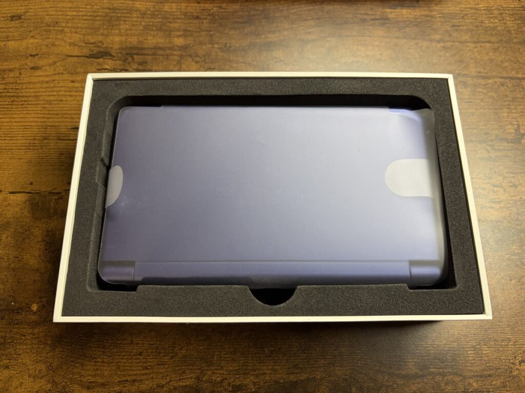 RG DS Plusの箱を開けると本体がスポンジに収まっている