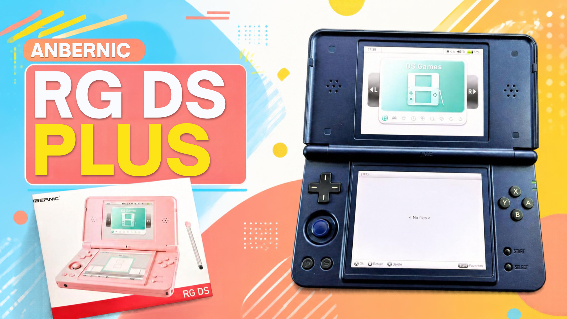 ANBERNIC『RG DS Plus』のご紹介♪大きな2画面でDSのゲームを遊べる中華ゲーム機！！